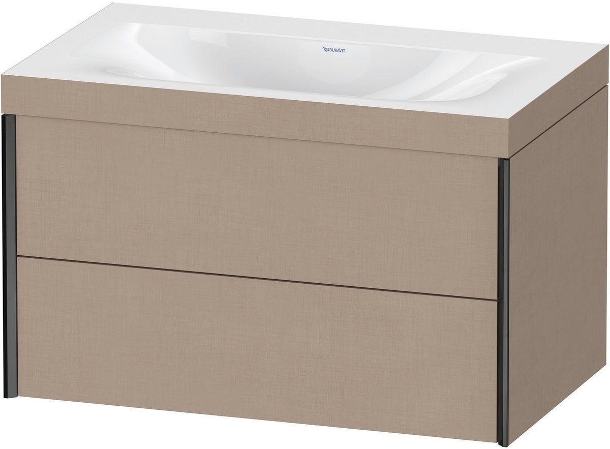 DURAVIT XViu c-bonded Waschtischset wandhängend 800x480x503mm mit 2 Schubkästen, Push-Open und Soft-Close