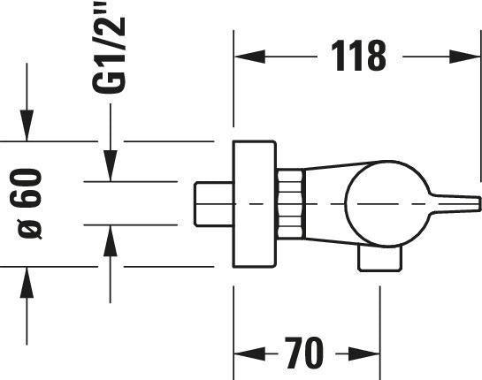 DURAVIT B.1 Brausethermostat Aufputz Chrom mit Sicherheitssperre bei 38 °C