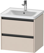 taupe supermatt / 2 Schubkästen / Waschtischunterbau