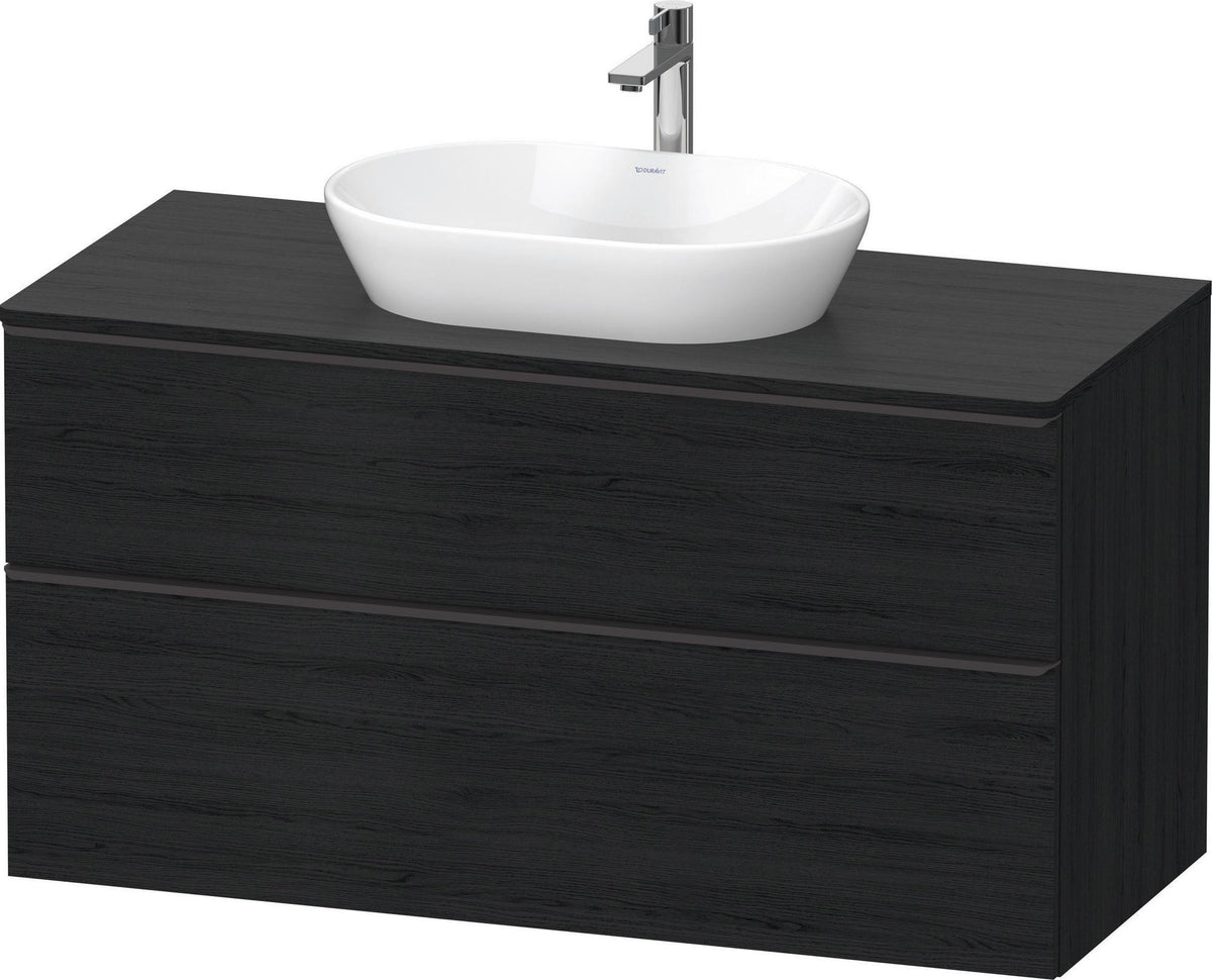 DURAVIT D-Neo Konsolenwaschtischunterbau 1200 mm Eiche Schwarz Matt mit Bronze Griff