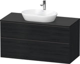 DURAVIT D-Neo Konsolenwaschtischunterbau 1200 mm Eiche Schwarz Matt mit Bronze Griff