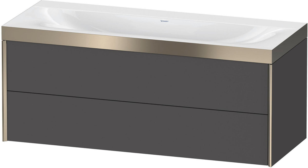 DURAVIT XViu c-bonded Waschtischunterbauset 1200 mm wandhängend mit 2 Schubkästen