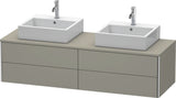 Duravit XSquare Waschtischunterbau 1600 mm betongrau matt, 4 Schubkästen, wandhängend