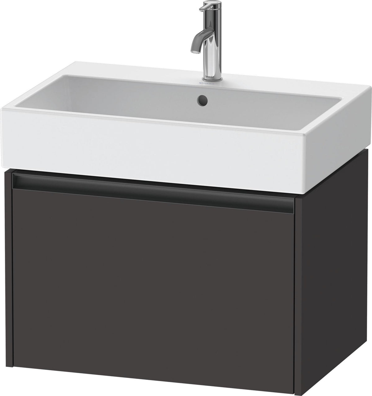 Duravit Waschtischunterbau Ketho.2 wandhängend 684 mm betongrau matt mit 1 Auszug