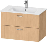 Duravit XBase Waschtischunterbau wandhängend 600 mm, 2 Schubkästen, weiß matt, Soft-Close