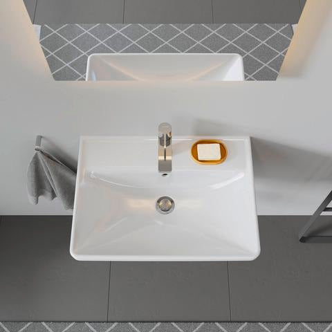 Duravit D-Neo Waschtisch 550 mm weiß mit Überlauf und WonderGliss