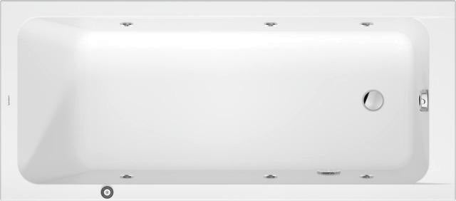 Duravit D-Code 2.0 Whirlwanne 1600x700mm Einbau mit Jet-Project, Weiß