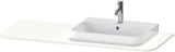 Duravit Konsole Happy D.2 1300 mm taupe supermatt – Beckenposition links
