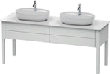 Duravit Luv Konsolenwaschtischunterbau 1733 mm weiß seidenmatt, 2 Auszüge, Tip-On
