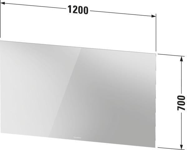 DURAVIT Licht & Spiegel Wandspiegel 600x700mm IP44 mit Beleuchtung und Schalter – matt, inkl. Befestigungsmaterial
