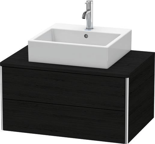Duravit XSquare Waschtischunterbau 800 mm, 2 Schubkästen, s-matt, Eiche Ahorn