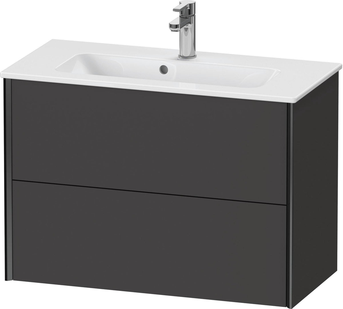 DURAVIT XViu Waschtischunterbau wandhängend 810 mm, 2 Schubladen, champagner matt/weiß matt