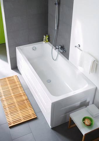 DURAVIT D-Code Badewanne 1700x750 mm Einbau, Mittelablauf, 1 Rückenschräge, Weiß