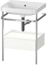 Duravit Waschtischset Happy D.2 Plus 575x490mm taupe supermatt mit Hahnloch
