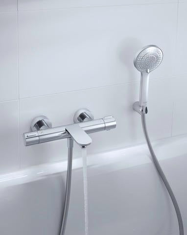DURAVIT Wave Wannenthermostat Aufputz 198 mm verchromt mit Umstelleinheit