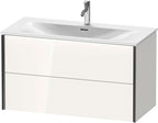weiß hochglanz / weiß / 2Schubk.,schwarz matt/weiß