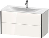 DURAVIT XViu Waschtischunterbau wandhängend 1010 mm, 2 Schubkästen, weiß matt – mit Tip-On-Technik