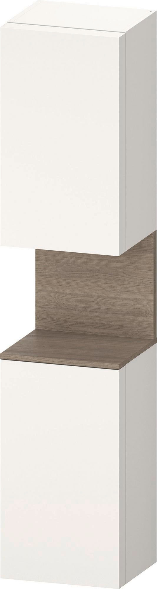 DURAVIT Qatego Hochschrank 400x360x1760 mm Eiche Terra Matt mit 2 Türen und Tip-on Technik