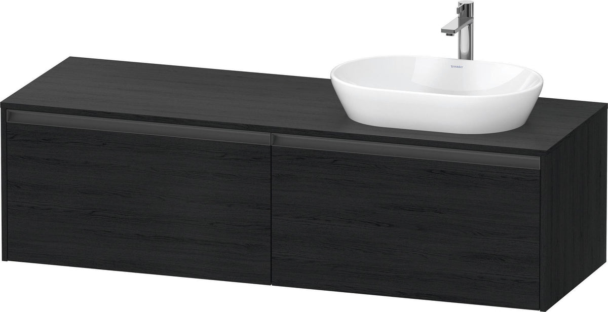 DURAVIT Ketho.2 Waschtischunterbau 1600 mm betongrau matt mit 2 Auszügen