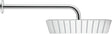 DURAVIT Kopfbrause 200x200mm eckig Chrom Rain – 1 Strahl, Antikalk, Wand- & Deckenmontage