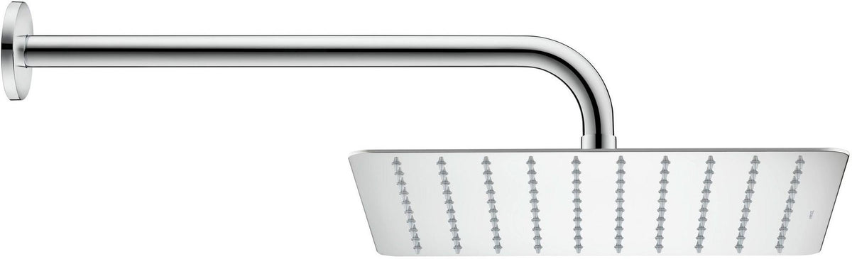 DURAVIT Kopfbrause 200x200mm eckig Chrom Rain – 1 Strahl, Antikalk, Wand- & Deckenmontage