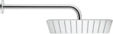 DURAVIT Kopfbrause 200x200mm eckig Chrom Rain – 1 Strahl, Antikalk, Wand- & Deckenmontage