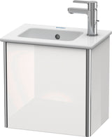 DURAVIT XSquare Waschtischunterbau 410 mm, 1 Tür rechts, Weiß Matt, wandhängend