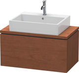 Duravit L-Cube Konsolenwaschtischunterbau 820 mm Amerikanisch Nussbaum mit Tip-on-Technik