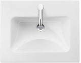 DURAVIT ME by Starck Möbelwaschtisch 530 mm, 1 Hahnloch, mit Überlauf, weiß