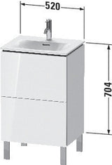 Duravit Waschtischunterbau L-Cube 704x520x421mm weiß matt mit Tip-On-Technik