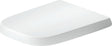 DURAVIT Univavo WC-Sitz eckig tief 448 mm mit Absenkautomatik, abnehmbar, Edelstahl-Scharniere, Weiß
