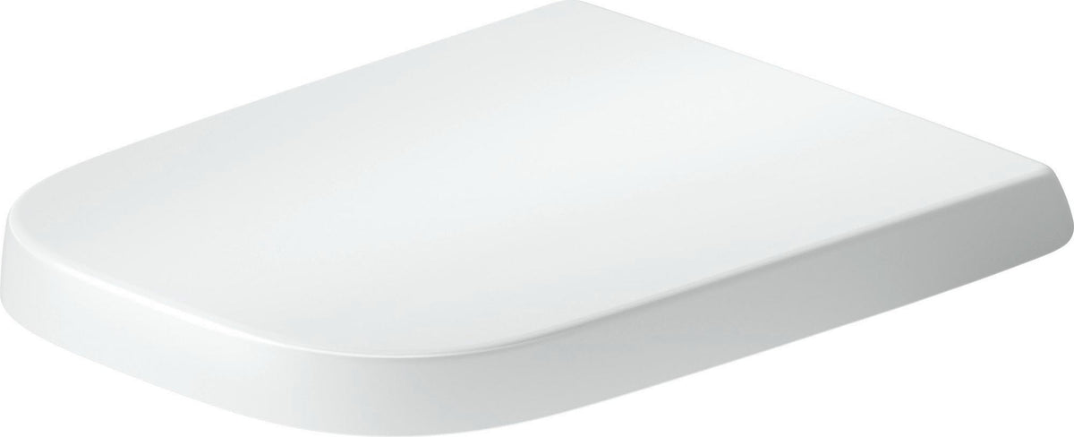 DURAVIT Univavo WC-Sitz eckig tief 448 mm mit Absenkautomatik, abnehmbar, Edelstahl-Scharniere, Weiß