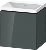 DURAVIT L-Cube Waschtischset 450x350x480 mm in Amerikanisch Nussbaum Matt – Wandhängend, 1 Tür