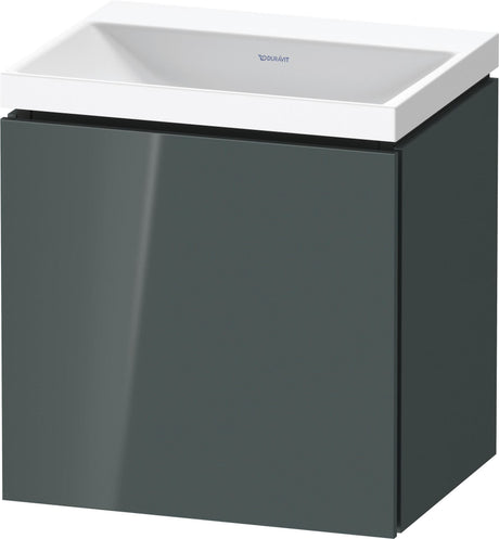 DURAVIT L-Cube c-shaped Waschtischset 450x350x480 mm Dolomiti Grau Hochglanz, 1 Tür, wandhängend