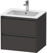 DURAVIT Ketho.2 Waschtischunterbau 610 mm betongrau matt mit 2 Schubkästen und Soft-Close