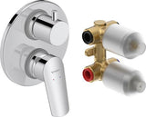 DURAVIT Duravit No.1 Einhebelmischer Unterputz Set Keramikmischsystem mit Umstellventil Chrom