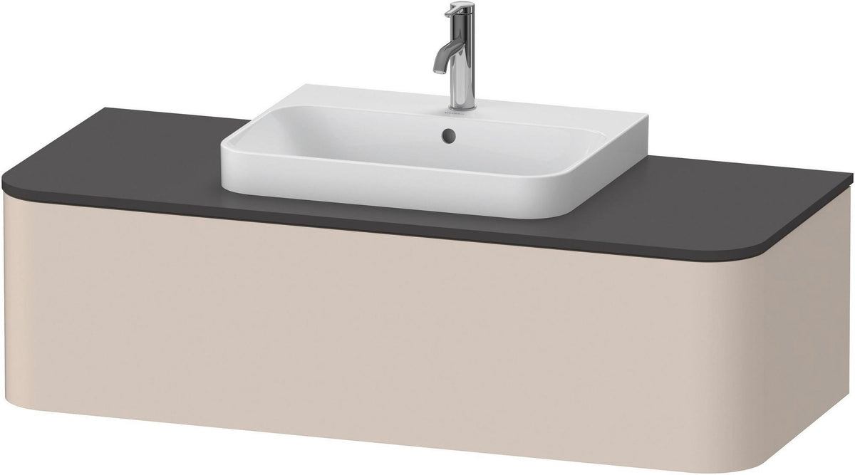 DURAVIT Happy D.2 Konsolenwaschtischunterbau 1300 mm taupe supermatt mit Tip-On-Technik & LED