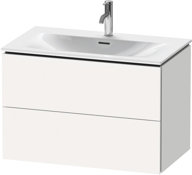 Duravit L-Cube Waschtischunterbau 820 mm weiß matt mit 2 Schubkästen und Tip-On-Technik