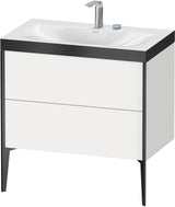 Duravit XViu c-bonded Waschtischset bodenstehend 800 mm mit 2 Auszügen, Push-Open und Soft-Close