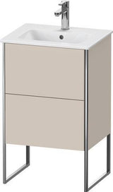 Duravit Waschtischunterbau XSquare Compact 592x510x418 mm weiß matt – 2 Auszüge, Fußgestell
