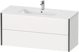 Duravit XViu Waschtischunterbau wandhängend 1210 mm, 2 Schubkästen, champagner matt/weiß matt