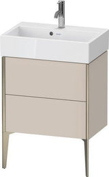 Duravit Waschtischunterbau XVIU 584x733x384mm 2 Auszüge Nussbaum mittel s-matt