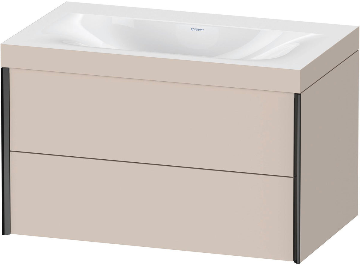 DURAVIT XViu c-bonded Waschtischset wandhängend 800x480x503mm mit 2 Schubkästen, Push-Open und Soft-Close