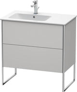 Duravit XSquare Waschtischunterbau 810x832x478mm mit 2 Auszügen, s-matt Eiche, integriertes Fußgestell