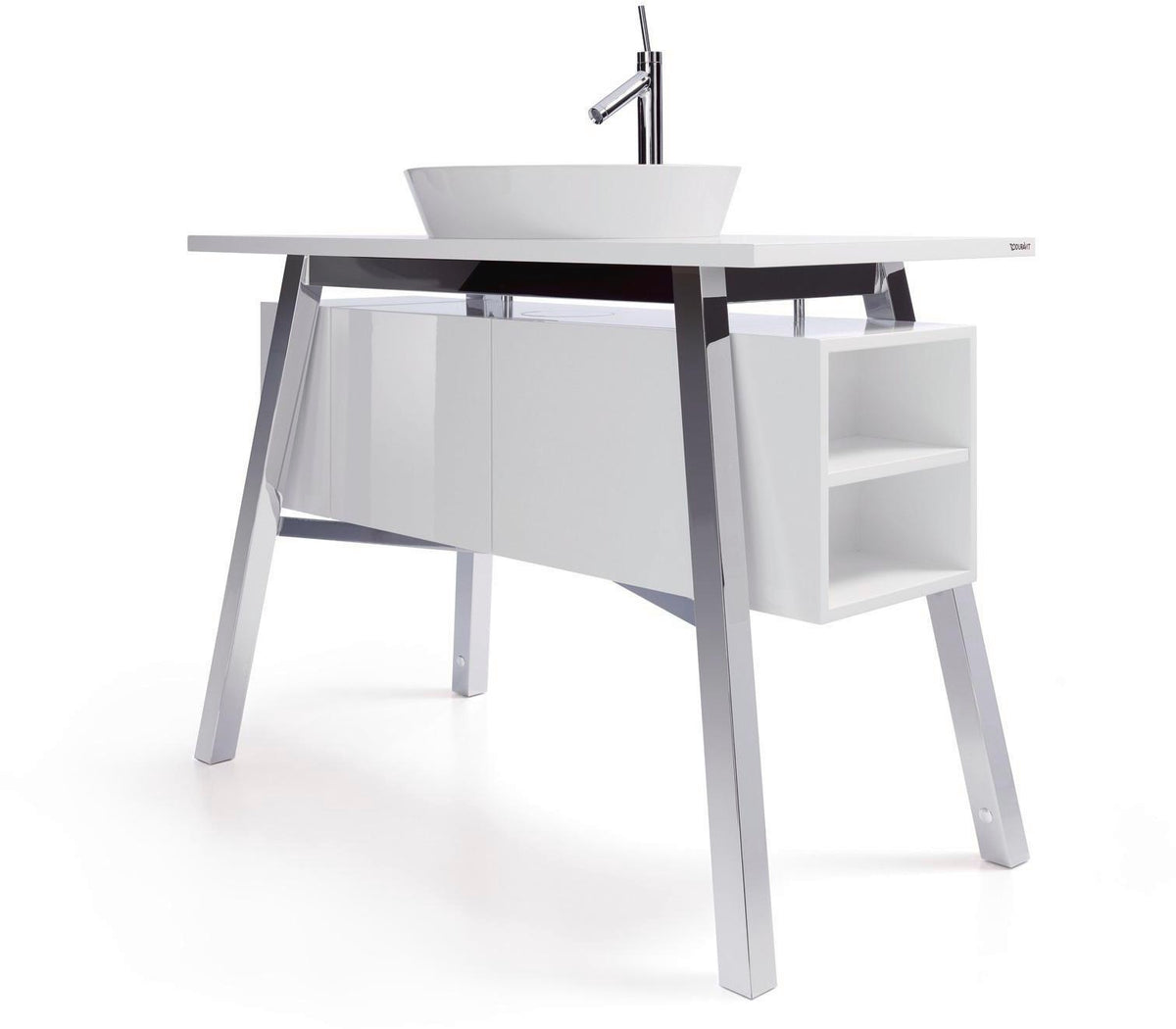 DURAVIT Cape Cod Aufsatzbecken 480 mm, Weiß Seidenmatt, mit Armatureninsel, ohne Überlauf