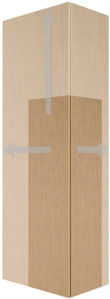 Duravit Hochschrank L-Cube 243x500x1760mm, 1 Tür links, Eiche Natur – Wandhängend mit Soft-Close