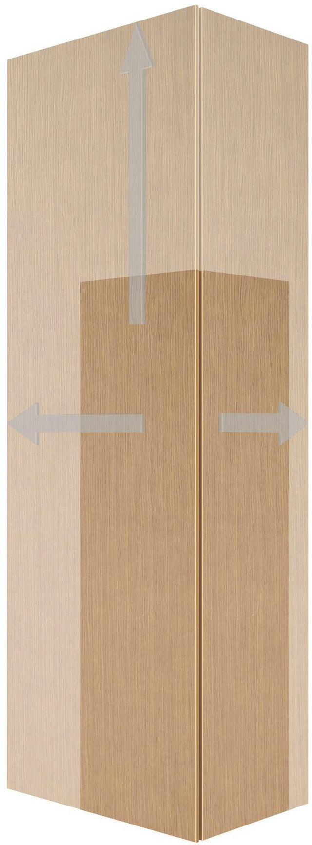 Duravit Hochschrank L-Cube 243x500x1760mm, 1 Tür links, Eiche Natur – Wandhängend mit Soft-Close