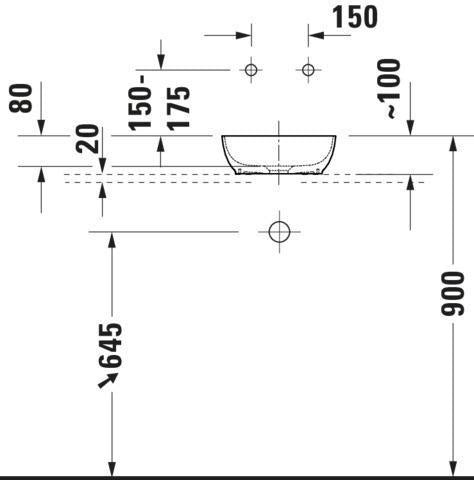 DURAVIT Sivida Aufsatzbecken Set mit Konsole 410x330mm Weiß ohne Hahnloch