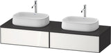 Duravit Zencha Konsolen-Waschtischunterbau 1600 mm Eiche Anthrazit mit 2 Auszügen