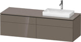 Duravit L-Cube Waschtischunterbau 1620 mm taupe supermatt mit Tip-On Technik und Soft-Close